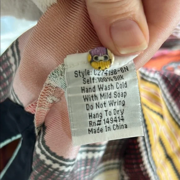 Johnny Was Colorful Floral Patchwork Shift Dress - Picture 5 of 5